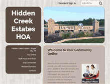 Tablet Screenshot of hidden-creek-estates-hoa.com